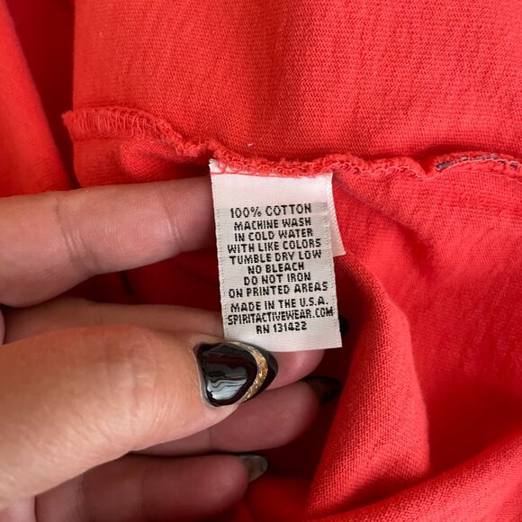 Spirit Jersey Unisex M Orange Red Hanalei Kauai Hawaii Shirt Long Sleeve Cotton - Picture 10 of 10